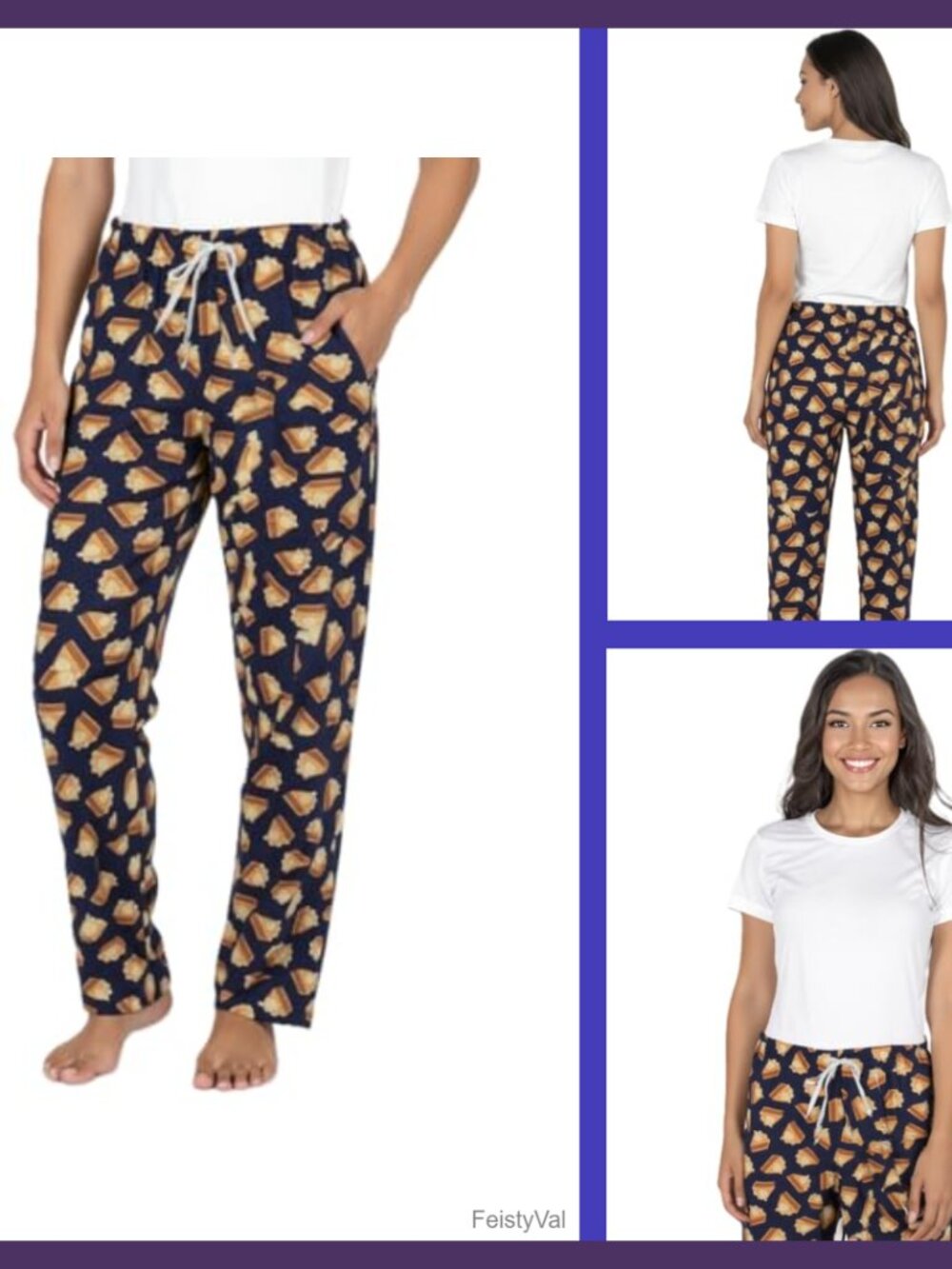 Unisex Thanksgiving Pajama Pants Milk Silk Spandex Loose Fit